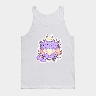 Kawaii Pastel Goth Cute Creepy 3 Headed Dog Tank Top